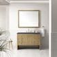 James Martin Vanities Hudson 48" Single Bathroom Vanity in Light Natural Oak with 3 cm Charcoal Soapstone Quartz Top and Rectangular Sink, , large