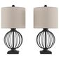 Timberlake Wrought Iron Open Cage Table Lamp in Matte Black (Set of 2), , large