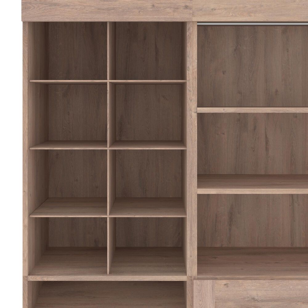 Bestar Pur 25&quot; Closet Organizer in Rustic Brown, , large