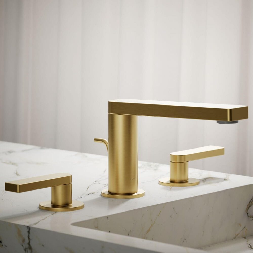 Kohler Composed Widespread Bathroom Sink Faucet in Vibrant Brushed Moderne Brass, , large