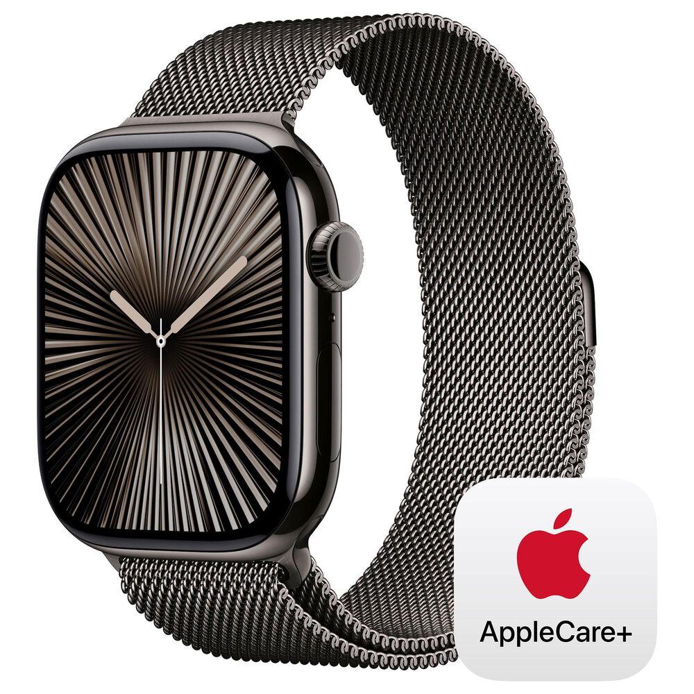 Apple Watch Series 10 GPS + Cellular 42mm Slate Titanium Case with Slate Milanese Loop, , large