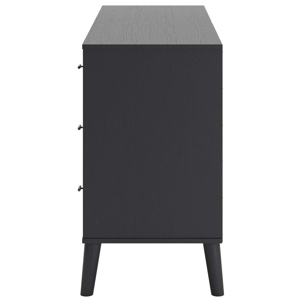 Ashley Charlang 6 Drawer Dresser in Matte Black and Beige, , large