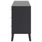 Ashley Charlang 6 Drawer Dresser in Matte Black and Beige, , large