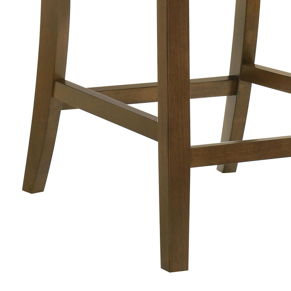 Coaster Paxton Counter Chair with Grey Upholstery in Warm Brown, , large