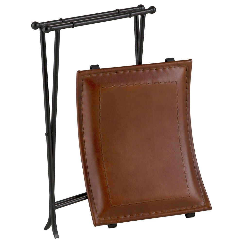 Martin Svensson Home Silla Bench with Cinnamon Brown Cushion in Black, , large