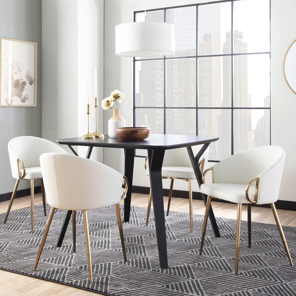 Lumisource Claire Chair in White/Gold, , large