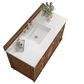 James Martin Vanities Lorelai 48" Single Vanity in Mid-Century Walnut with 3 cm White Zeus Quartz Top, , large