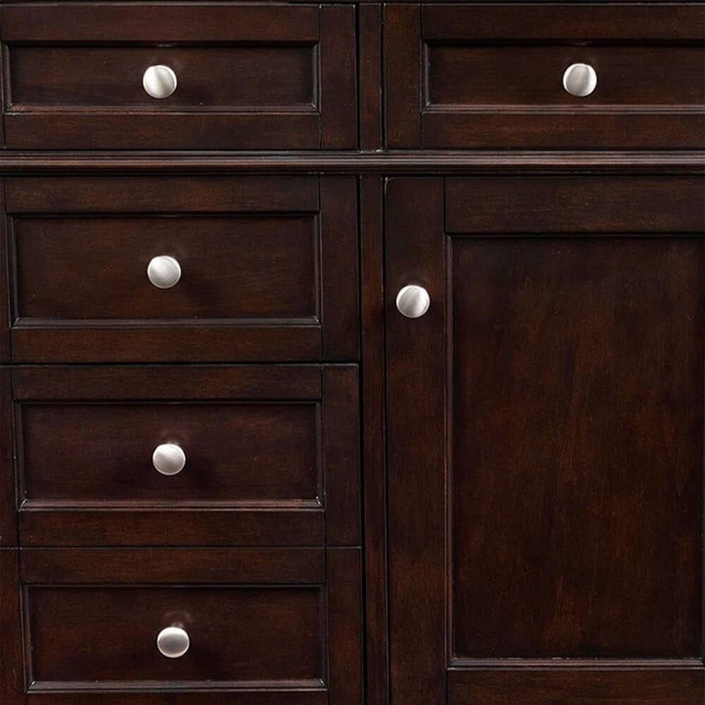 James Martin Vanities Brittany 48" Single Bathroom Vanity in Burnished Mahogany with 3 cm Eternal Jasmine Pearl Silestone Top, Rectangular Sink and FreePower Wireless Charger, , large