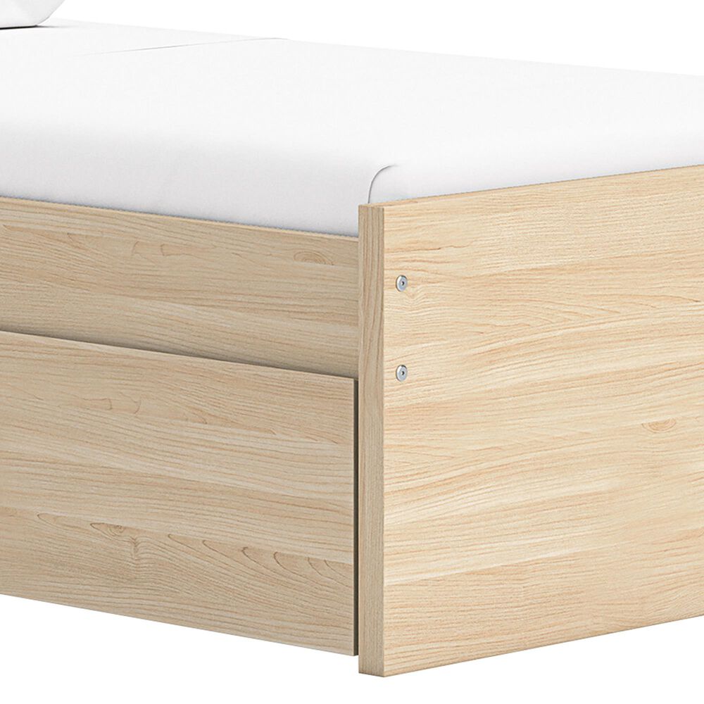 Ashley Onita Twin Platform Bed with 1 Side Storage in Natural, , large