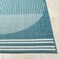Surya Alfresco 2"5" x 11"10" Marine Blue, Light Silver, Slate Blue and Metallic Silver Indoor/Outdoor Runner, , large