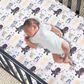 Lambs and Ivy Star Wars Classic Fitted Crib Sheet in Gray, Green, White and Black, , large
