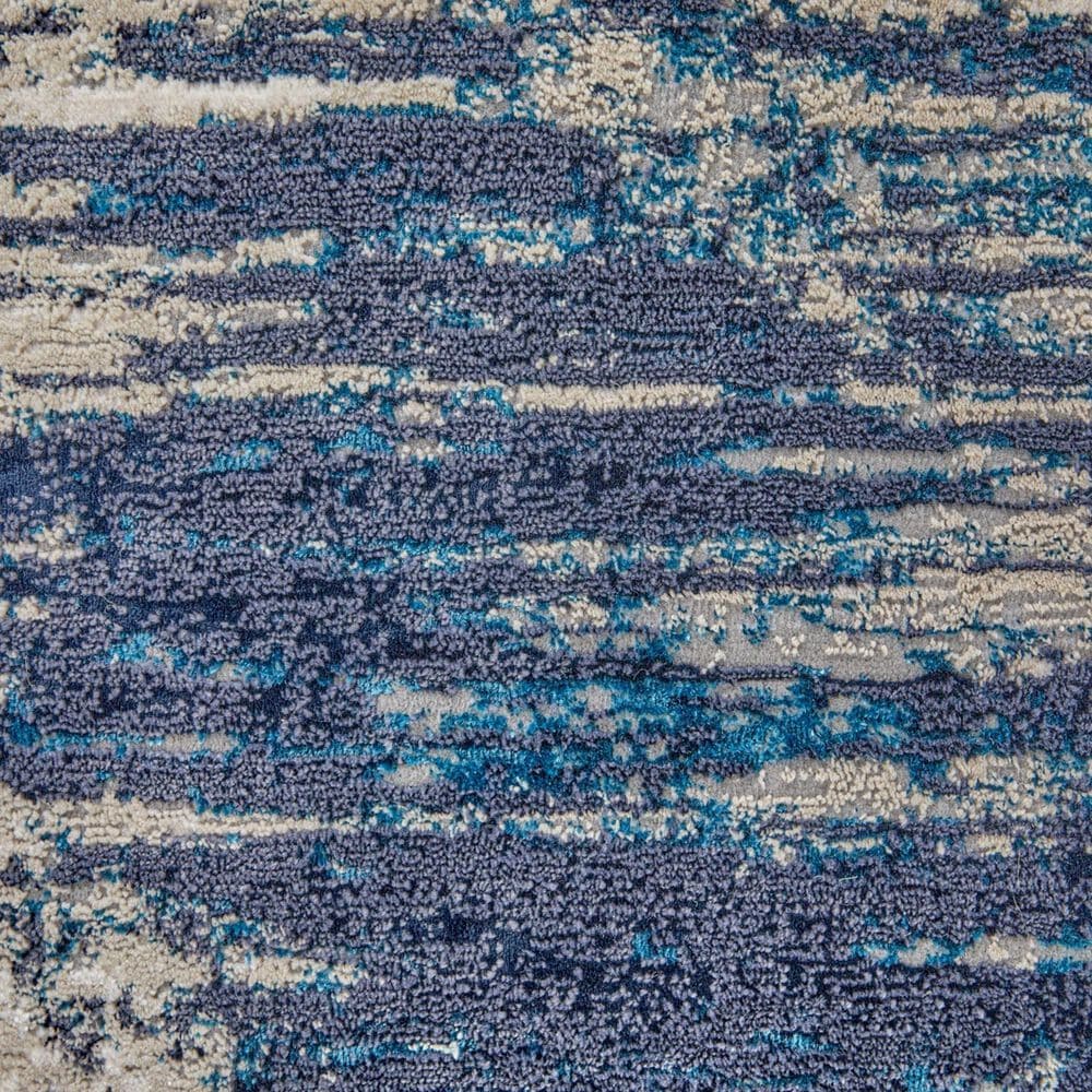 Feizy Indio 5&#39; x 8&#39; Beige and Blue Area Rug, , large