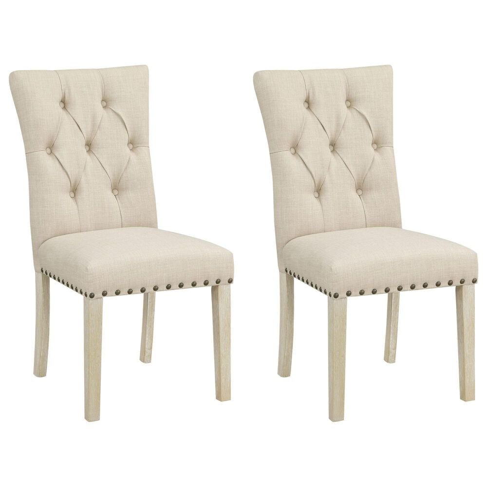 Valor Living Preston Side Chair with Burlap Cushion (Set of 2), , large