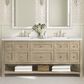 James Martin Vanities Breckenridge 72" Double Vanity in Whitewashed Oak with 3 cm Arctic Fall Solid Surface Top, , large