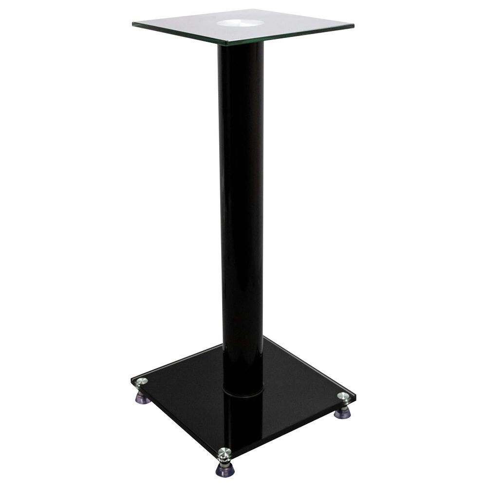 MetraAV Helios Glass Bookshelf Speaker Stand in Black, , large