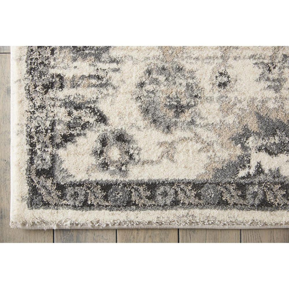 Nourison Fusion FSS15 7&#39;10&quot; x 10&#39;6&quot; Cream and Gray Area Rug, , large