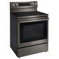 LG 2-Piece Kitchen Package with 6.3 Cu. Ft. Smart Freestanding Electric Range and 2.1 Cu. Ft. Smart Over-the-Range Microwave in Black Stainless Steel, , large