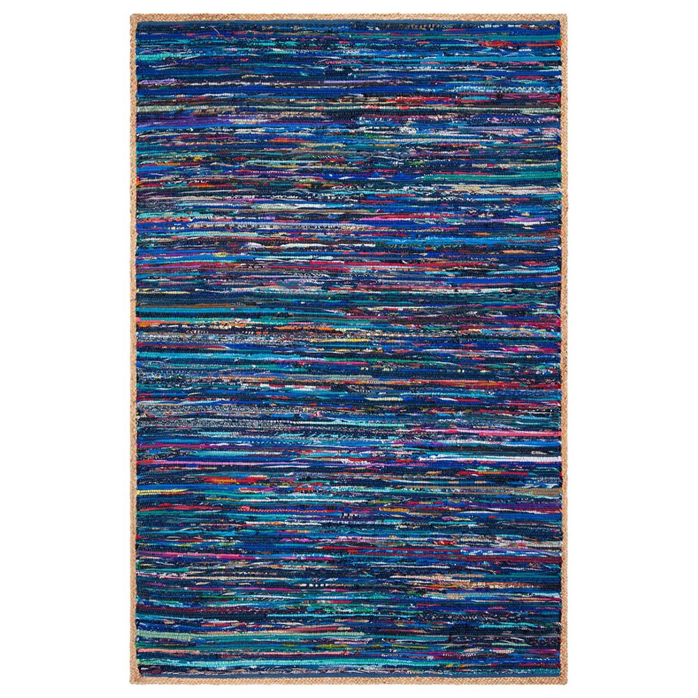 Safavieh Montauk 5' x 8' Blue and Natural Area Rug, , large