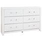 Ashley Maeling King Panel Bed with Dresser, Chest, and Two Nightstands in Matte White, , large