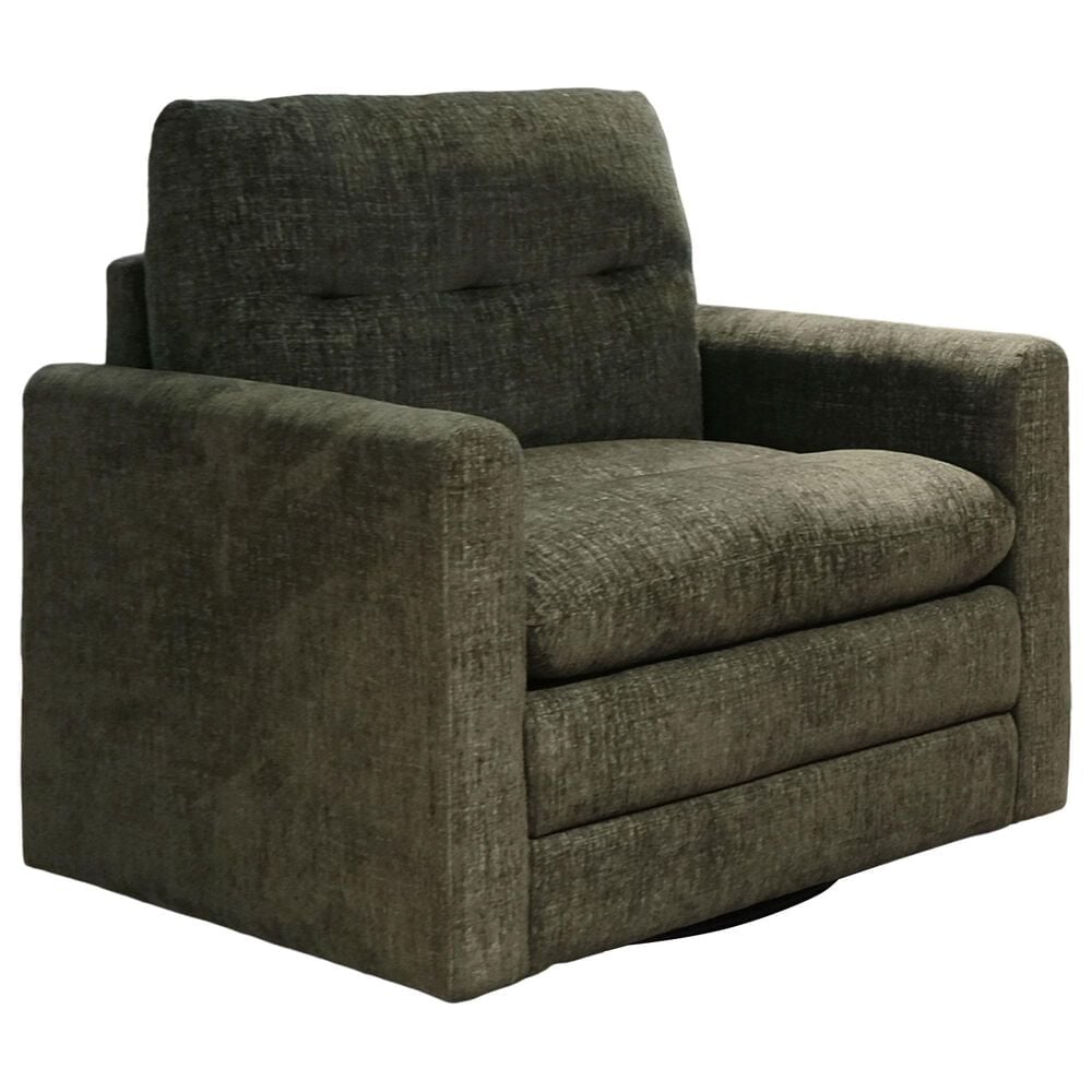 Golden Wave Furniture Woodrow Swivel Chair in Green, , large