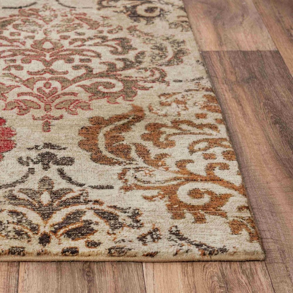 RIZZY Gossamer 2&#39;5&quot; x 10&quot; Beige, Brown and Rust Runner, , large