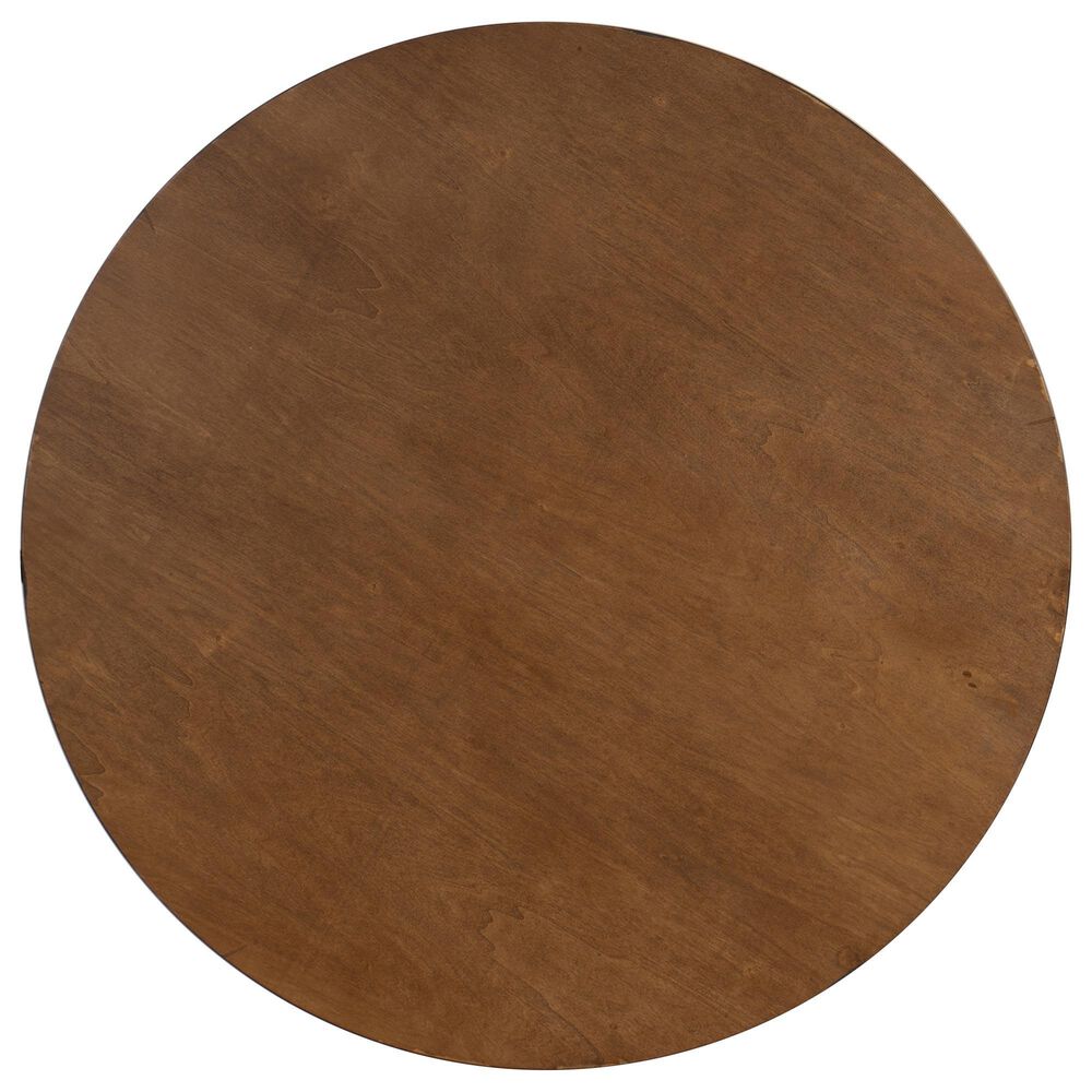 Linon Home Decor Hawkford Adjustable Round Bar Table in Brown and Gunmetal - Table Only, , large