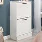 Sauder Homeplus 23" Shoe Cabinet with Flip Door in White, , large
