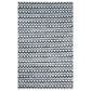 Safavieh Montauk Chevron 5" x 8" Ivory, Blue and Black Area Rug, , large