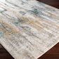 Surya Cardiff CDF-2306 Medium Gray, Light Blue, Mustard and Dark Blue 9" x 12"2" Area Rug, , large