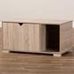 Baxton Studio Jasper 2-Door Cat Litter Box Cover House in Oak, , large