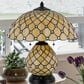 Cal Lighting Valetta Tiffany Table Lamp in Amber and Black, , large