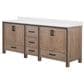 Lexora Home Ziva 84" Double Bathroom Vanity in Rustic Barnwood with 2 cm White Cultured Marble Top and Rectangular Sinks, , large