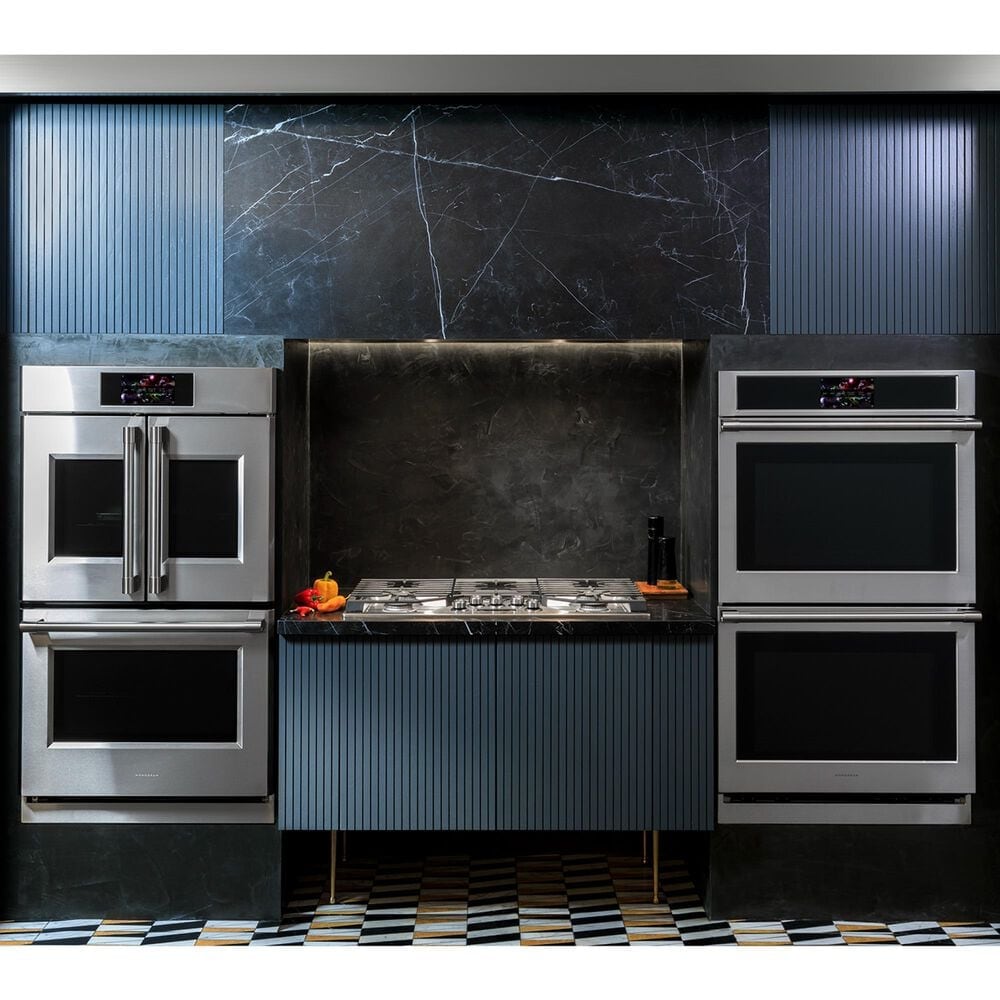 Monogram Statement 30" French Door Electric Double Wall Oven in Stainless Steel, , large