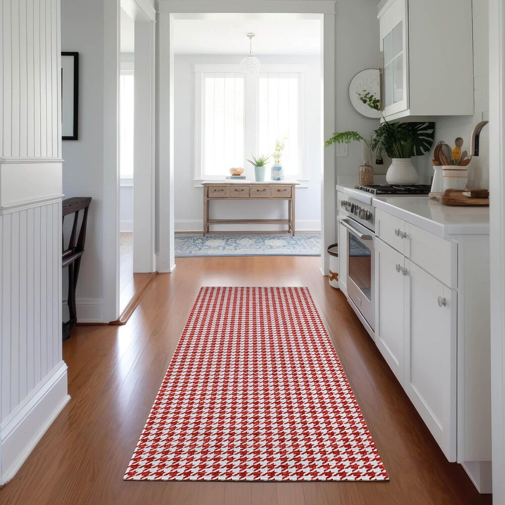 Dalyn Rug Company Hinton 2&#39;3&quot; x 7&#39;6&quot; Red Indoor/Outdoor Runner, , large