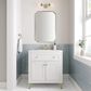 James Martin Vanities Chicago 36" Single Bathroom Vanity in Glossy White with 3 cm Arctic Fall Solid Surface Top and Rectangular Sink, , large