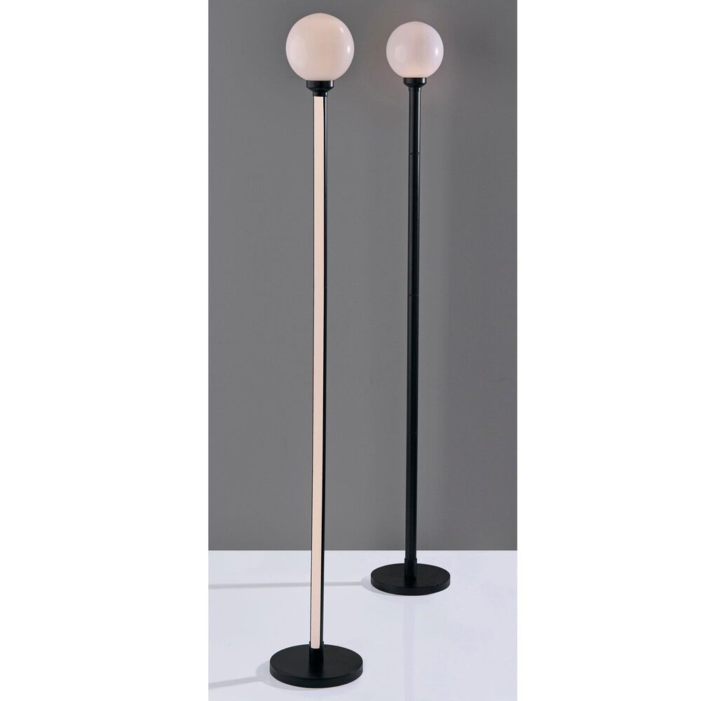 Adesso Astra RGB Color Changing Floor Lamp in Black and White, , large