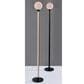 Adesso Astra RGB Color Changing Floor Lamp in Black and White, , large