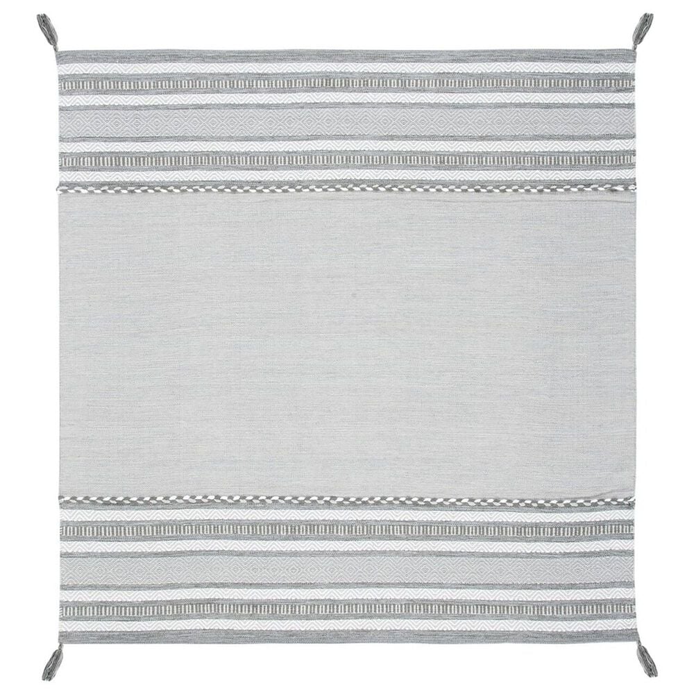 Safavieh Montauk MTK215F 6" Square Grey and Ivory Area Rug, , large