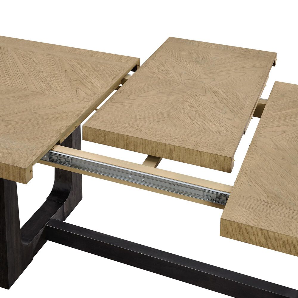 Emerald Home Furnishings Sutton Place Trestle Dining Table in Caramel and Cocoa - Table Only, , large