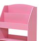 HOMLUX 4-Tier Space Saving Bookshelf with Storage Cabinet and Door in Pink, , large