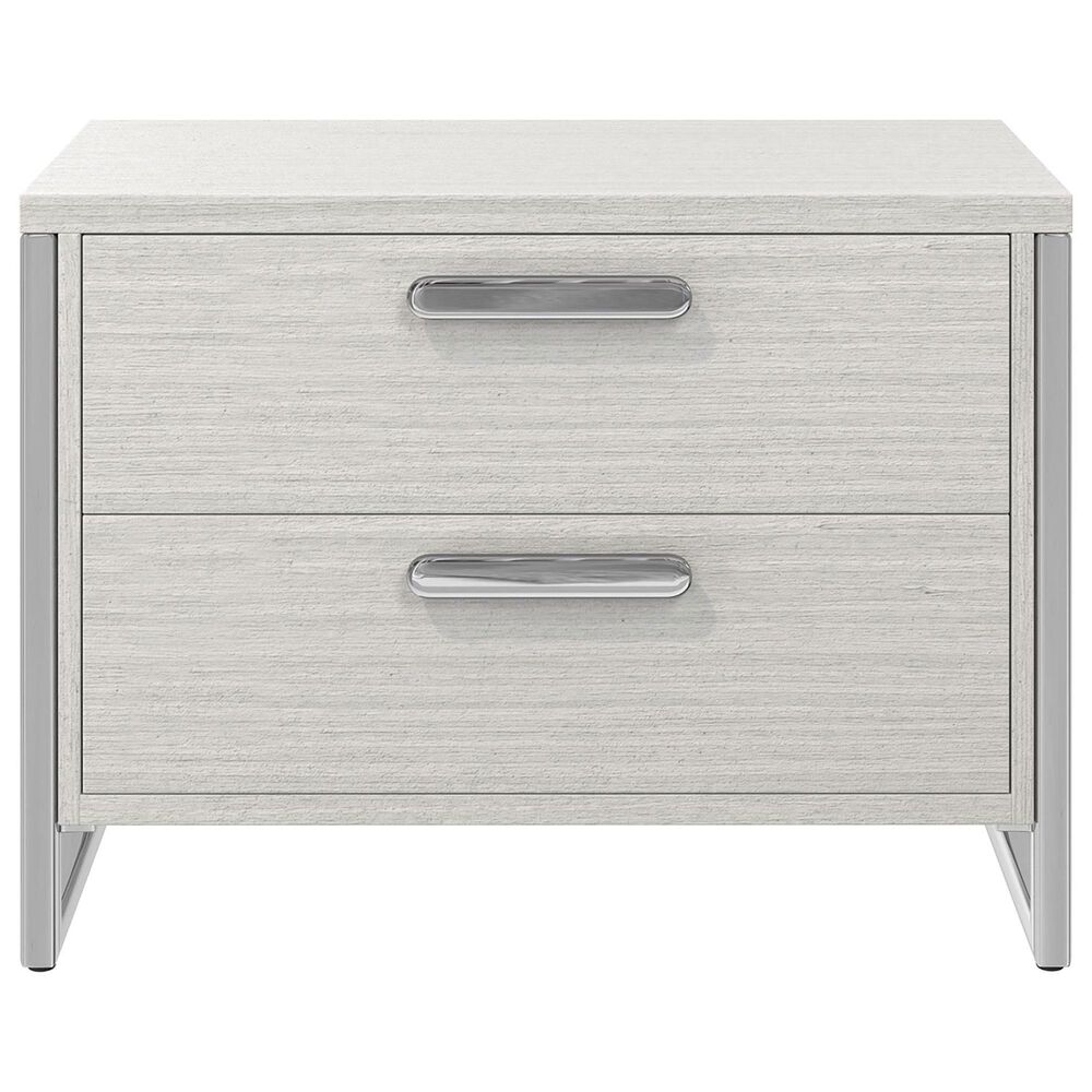 Bernhardt Stratum 2 Drawer Wide Nightstand in Mist with USB Ports, , large