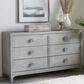 Urban Home Boho Chic 6-Drawer Dresser in Washed White, , large