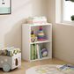 HOMLUX 2-Tier Cube Compact Storage Shelf Organizer Bookcase in White, , large