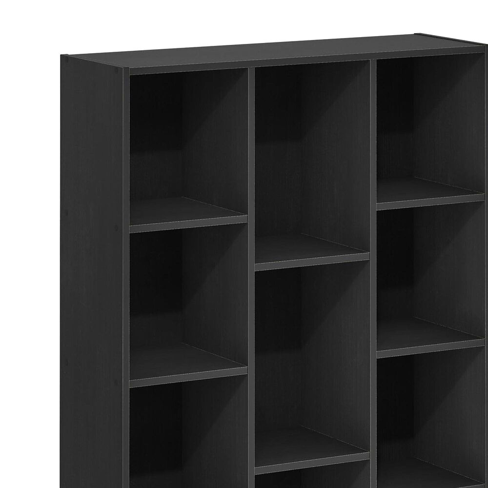 HOMLUX 11-Cube Reversible Open Shelf Bookshelf in Blackwood, , large