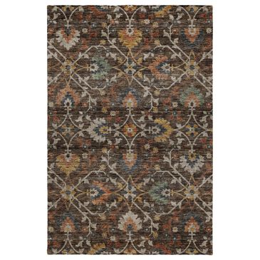Dalyn Rug Company Silk Road Chocolate, Beige, Copper, Gold, Sage, Navy and Paprika 6"6" x 9"6" Area Rug, , large