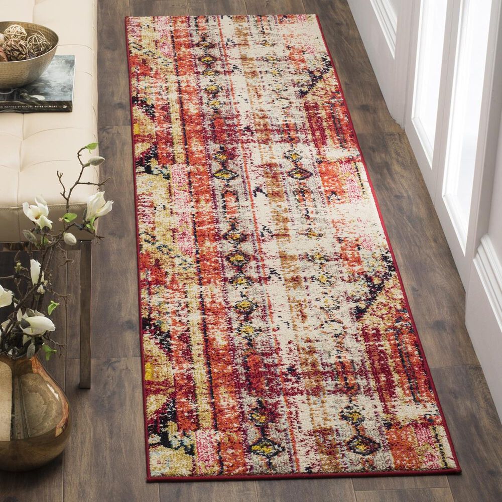 Safavieh Monaco MNC222D-212 2"2" x 12" Magenta/Multi Runner, , large