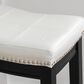 Linon Home Decor Claridge Counter Stool with White Cushion in Black, , large