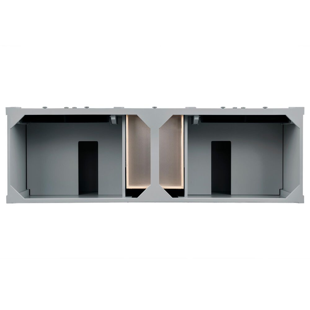 James Martin Vanities Brittany 72" Double Bathroom Vanity in Urban Gray with 3 cm Eternal Jasmine Pearl Silestone Top, Rectangular Sinks and FreePower Wireless Charger, , large