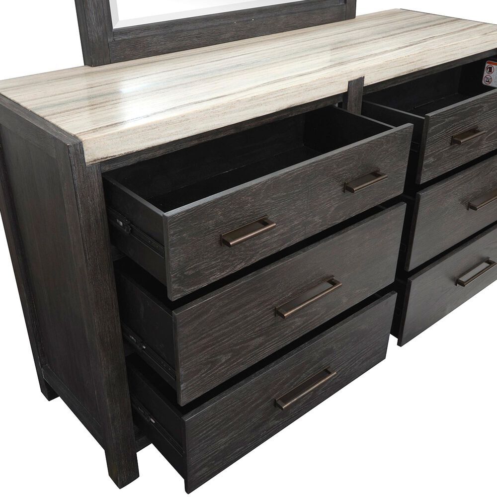 Nicolette Home Plum Creek 6-Drawer Dresser in Ravenwood Black, , large