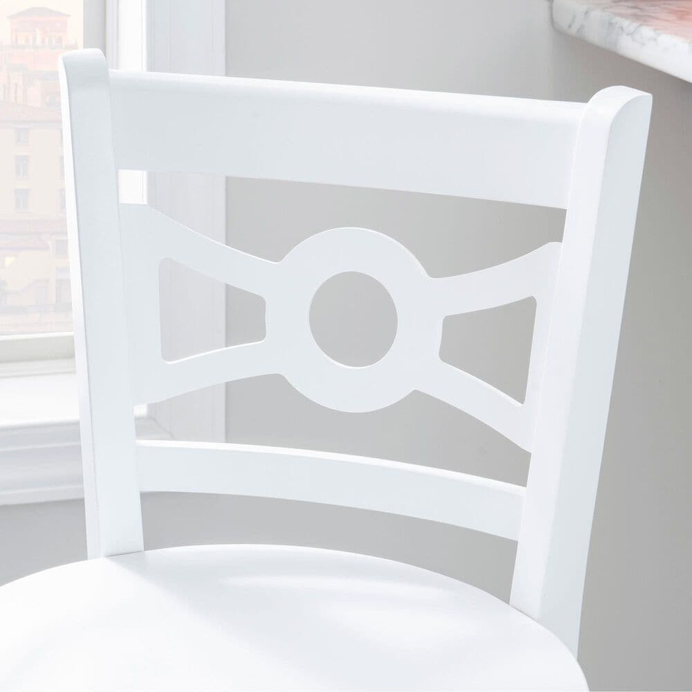 Linon Home Decor Teresa Bar Stool in White, , large